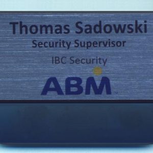Full color name tag with up to 3 lines of text, on a pocket