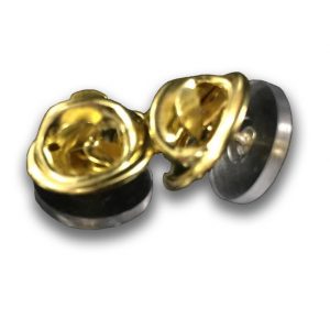 Replacement metal butterfly clasps with brass finish for military pin fasteners