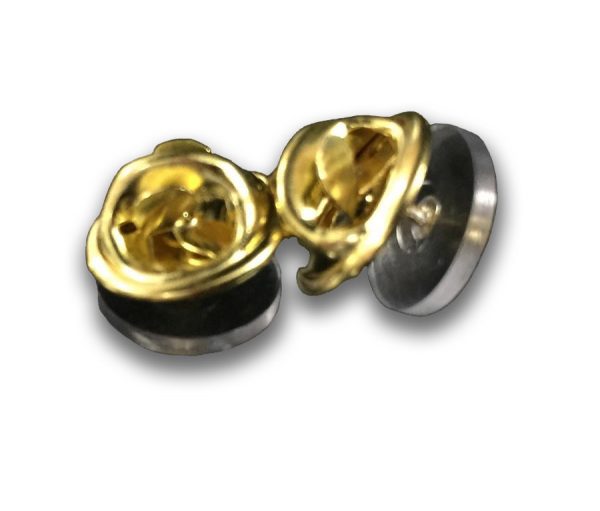 Replacement metal butterfly clasps with brass finish for military pin fasteners