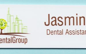 Full color name tag with up to 2 lines of text
