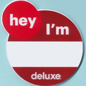 Full color custom shaped name tag