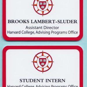 Full color name tag with full color border and up to 3 lines of text