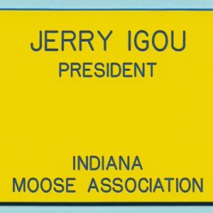 Engraved name tag with up to 2 lines of text