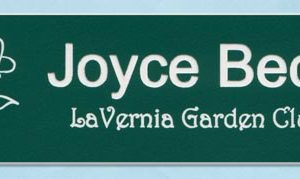 Engraved name tag with up to 2 lines of text