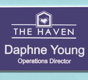 Engraved name tag with up to 2 lines of text