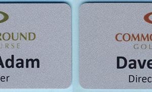 Full color name tag with up to 2 lines of text