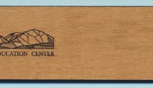 Laser engraved alder wooden name tag