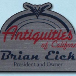 Full color custom shape name tag with up 2 lines of text