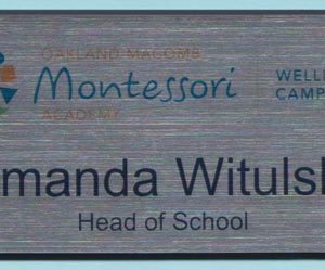 Full color name tag with up to 2 lines of text