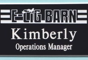 Laser engraved logo with up to 2 lines engraved text