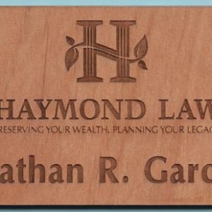 Laser engraved name tag with name