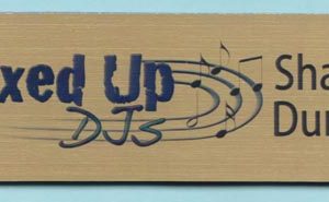 Full color name tag with engraved name