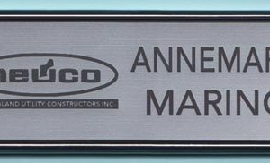 Engraved framed name tag with frame