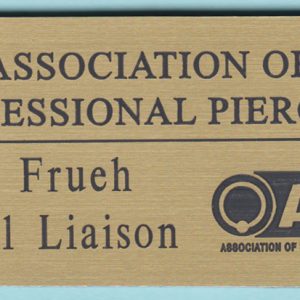 Engraved name tag with up to 2 lines of text