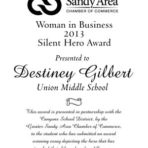 Sandy Area Chamber of Commerce - Silent Heroes Plaque-0