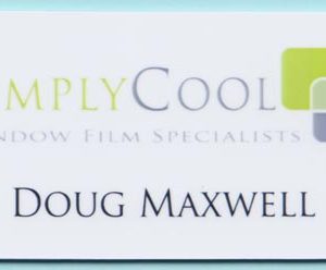 Full color name tag with name