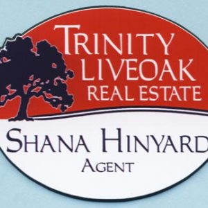 Full color custom shape name tag with printed name and title