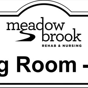 Engraved custom shape room sign