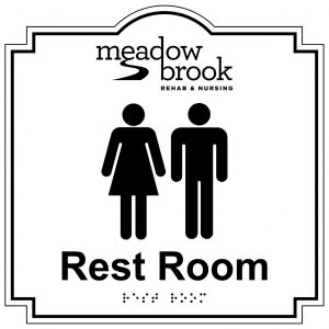 Meadow Brook Rehab - 8 x 8 restroom sign-0