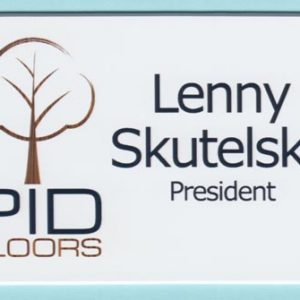Full color name tag with up to 2 lines of text