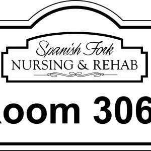 Engraved custom shape room sign