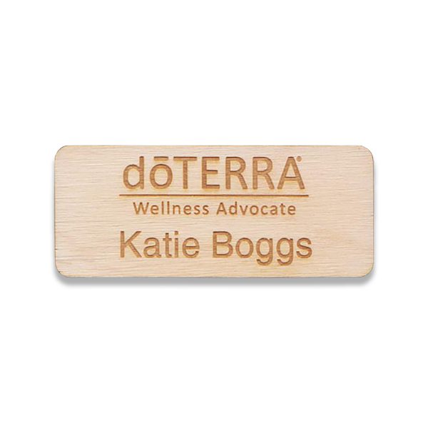 doTERRA standard wooden name tags