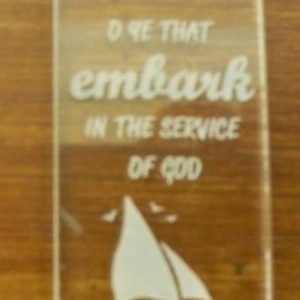 Embark in the service of God - Acrylic key chain-0