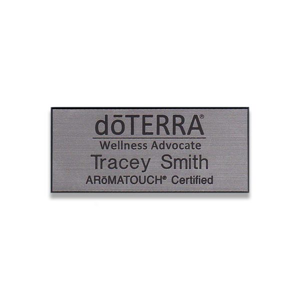 doTerra gold AROMATOUCH Certified silver name tag