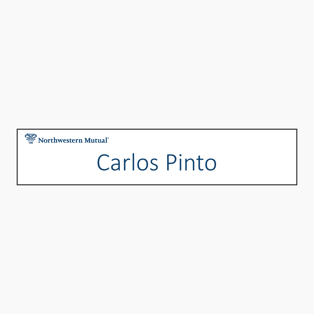 Northwestern Mutual Name Plates - WHITE