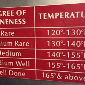 Sizzler Temperature - Degree of Doneness-0