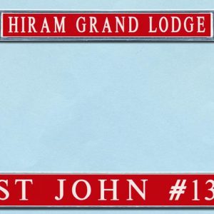 Hiram Grand Lodge - license plate frame-0
