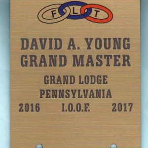 Independent Order of Odd Fellows (IOOF) - Full Color / Engraved Pocket Tag, 5 Lines, with Holes-0