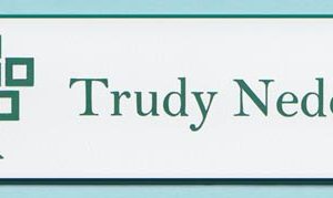 White family history center name tags with green logo & name