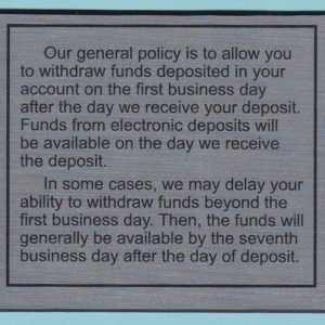 Instant Sign Factory - FDIC - General Policy (Extra .125 along the bottom edge)-0