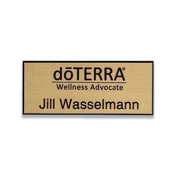 doTERRA Wellness Advocate gold name tag