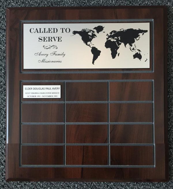 Missionary Exchanges - Perpetual Missionary Plaque (12 inserts)-0