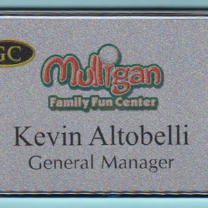 Mulligan Family Fun Center - Framed Name Tag-0
