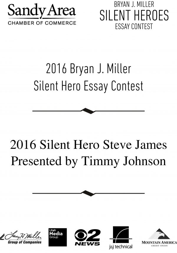 Sandy Chamber of Commerce - Silent Hero Glass Award (Presented by Student to Hero)-0