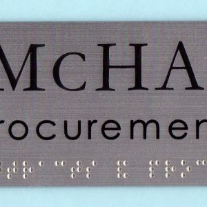Business Enterprise Program - Name Plate with Braille-0