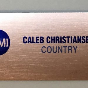 Full color name tag with 2 lines of text