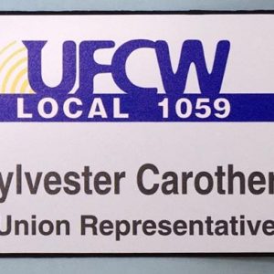 Full color printed name tag with logo and up to 2 lines of text