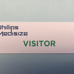 Full Color name tag with logo 1 line of text