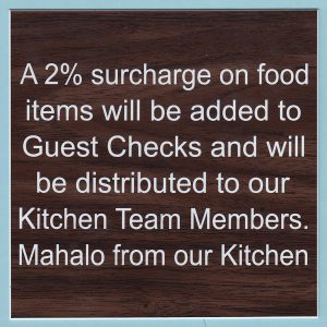 Cohn Restaurant Group - Surcharge Signs 6x6-0