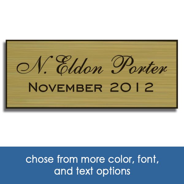 Laser engraved custom plastic perpetual plaque inserts with engraved text