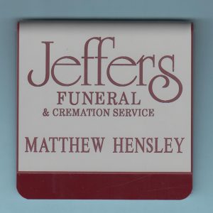 Jeffers Mortuary - Pocket Tag-0