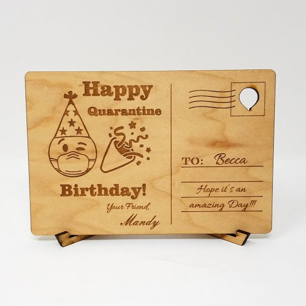 Personalized Wooden Postcards for Birthdays, Holidays, and Annviersaries-14585