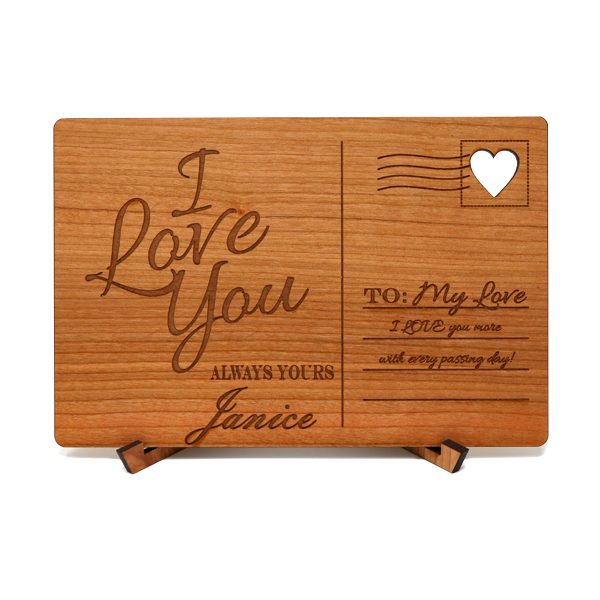 Personalized Wooden Postcards for Birthdays, Holidays, and Annviersaries-13282