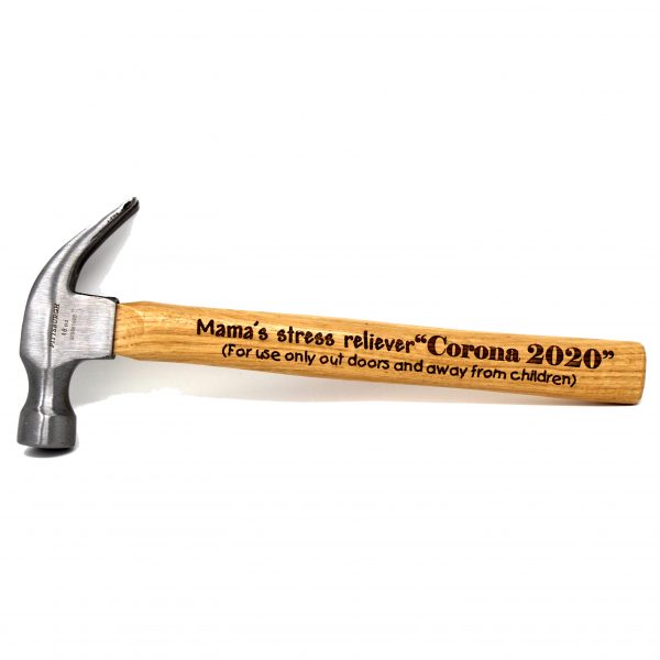 Personalized 16oz Hardwood Handle Steel Head Claw Hammer-0