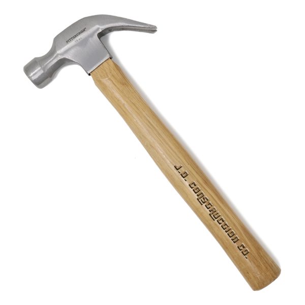 Personalized 16oz Hardwood Handle Steel Head Claw Hammer-13379