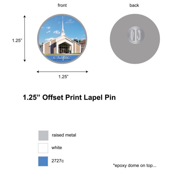 Charity Missionary Baptist Church Lapel Pins - Church Picture-0